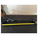 Set of Black Candle Holders and Ivory Candles