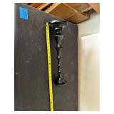 Set of Black Candle Holders and Ivory Candles