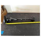 Set of Black Candle Holders and Ivory Candles