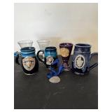 Collection of 6 Minnesota Renaissance Festival Mugs and Goblets with Medals