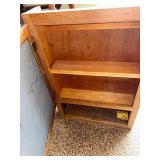 Oak Bathroom Wall Cabinet with Mirror and Towel Rack