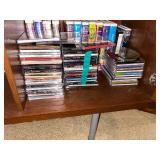Large Collection of DVDs, CDs, and VHS Tapes