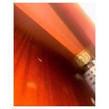 Solid Antique Mahogany Double Pedestal Dining table with Three Leaves and a Set of 6 Vintage Dining Table with 6 Ladder Back Dining Chairs, 5 Side Chairs and 1 Armchair