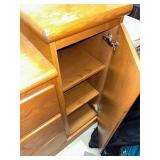 Wooden Dresser with Drawers and Shelves - Perfect for a changing table