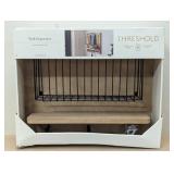 17"x14" Wall Organizer Brown/Black - Wire and Wood