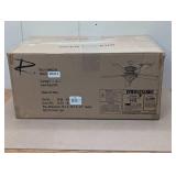 River of Goods 52" LED Glass Tiffany Style Stained Magna Carta Lighted Ceiling Fan: 5-Blade Chandelier Fan with Pull Chain