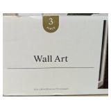 (Set of 3) 12"x28" Modern Seaweed Framed Arts Naturals