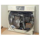 28" Round Infinity Circle Mirror Black