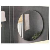 28" Round Infinity Circle Mirror Black