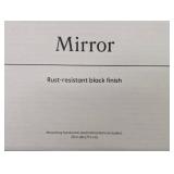 28" Round Infinity Circle Mirror Black