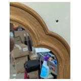 36" x 26" French Country Mantle Wood Mirror Natural