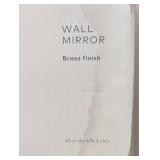 30" Flush Mount Round Decorative Wall Mirror