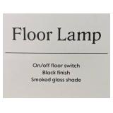 Smoked Glass Floor Lamp Black - Threshold™