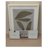 (Set of 2) 16" x 20" Leaf Framed Wall Art Set Natural - Threshold™: Botanical Drawing, Beige Frame, Vertical Display