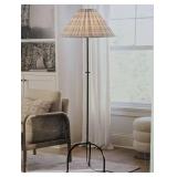 Metal Floor Lamp with Green Pleated Plaid Shade - Threshold™ designed with Studio McGee