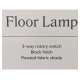 Metal Floor Lamp with Green Pleated Plaid Shade - Threshold™ designed with Studio McGee