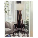 Oak Wood Tripod Floor Lamp Dark Brown - Threshold™