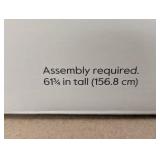 Downbridge Floor Lamp with Shade Black/Tan - Threshold™: Ambient Light, Metal Base, Linen Drum