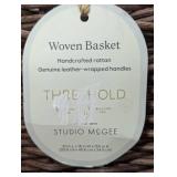 Rectangle Rattan Decorative Basket Dark Brown - Threshold™ designed with Studio McGee