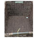 Rectangle Rattan Decorative Basket Dark Brown - Threshold™ designed with Studio McGee