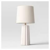 Ribbed Ceramic Table Lamp Cream - Threshold™ \