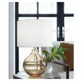 Signature Design by Ashley Lemmitt Table Lamp: Crystal Accents, Drum Shade