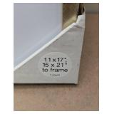 15.4" x 21.4" Matted to 11" x 17" Thin Metal Gallery Frame Brass - Project 62