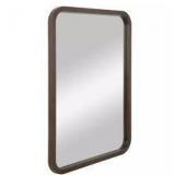 Round Corner Mirror-Threshold-Walnut - 22" x 30"