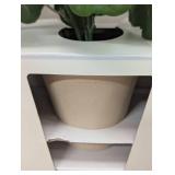Set of 3 potted geranium arrangements Artificial construction Ceramic Containers