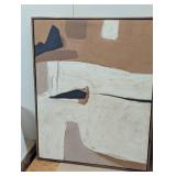 (Set of 2) 24" x 30" Earth Abstract Framed Canvases Brown