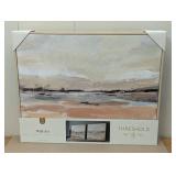(Set of 2) 24" x 30" Faded Landscape Framed Wall Canvases Natural