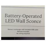 Battery Operated Candelabra Wall Sconce - Gold