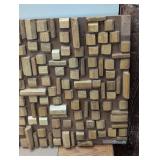 Mango Wood Abstract Handmade Geometric Block Panel Wall Decor Brown - Olivia & May - 48" x 16"