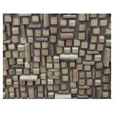 Mango Wood Abstract Handmade Geometric Block Panel Wall Decor Brown - Olivia & May - 48" x 16"