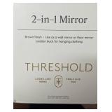 20" x 65" Wood Ladder Standing Mirror Brown - Threshold™: Easel Back, Full Body, Floor-Length - Cosmetic on Frame