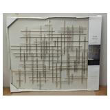 36"x30" Mid-Century Metal Wall Décor Gold - Threshold™: Abstract Art, Horizontal/Vertical Display