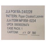 32" x 16" Paper Cloaked Leaves Unframed Wall Decor Natural: Madison Park Etched Botanical Artwork