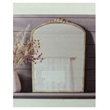 20"x30" Decorative Gold Wall Mantle Mirror Gold - Heavy