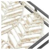 32" x 16" Paper Cloaked Leaves Unframed Wall Decor Natural: Madison Park Etched Botanical Artwork