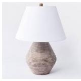 Assembled Resin Table Lamp Tan - Threshold™ designed with Studio McGee