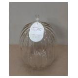 12" Premium Glass Pumpkin - Beige Tint