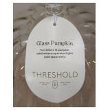 12" Premium Glass Pumpkin - Beige Tint