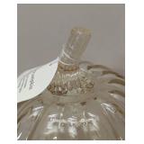 12" Premium Glass Pumpkin - Beige Tint