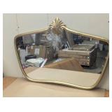 36" x 24"Decorative Wall Mirror Gold -  Modern Powder-Coated Metal