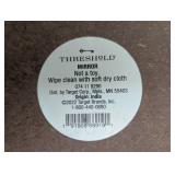 36" x 24"Decorative Wall Mirror Gold -  Modern Powder-Coated Metal