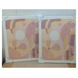 Set of 2 - 30" x 24" Floral Summer Canvas Prints