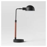 Pharmacy Task Lamp with Faux Leather Wrap Black (Includes LED Light Bulb)