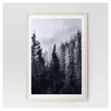 27" x 40" Matted to 24" x 36" Wedge Poster Frame Natural