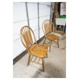 2 Wooden Dining Room Chairs