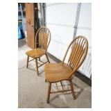 2 Wooden Dining Room Chairs
